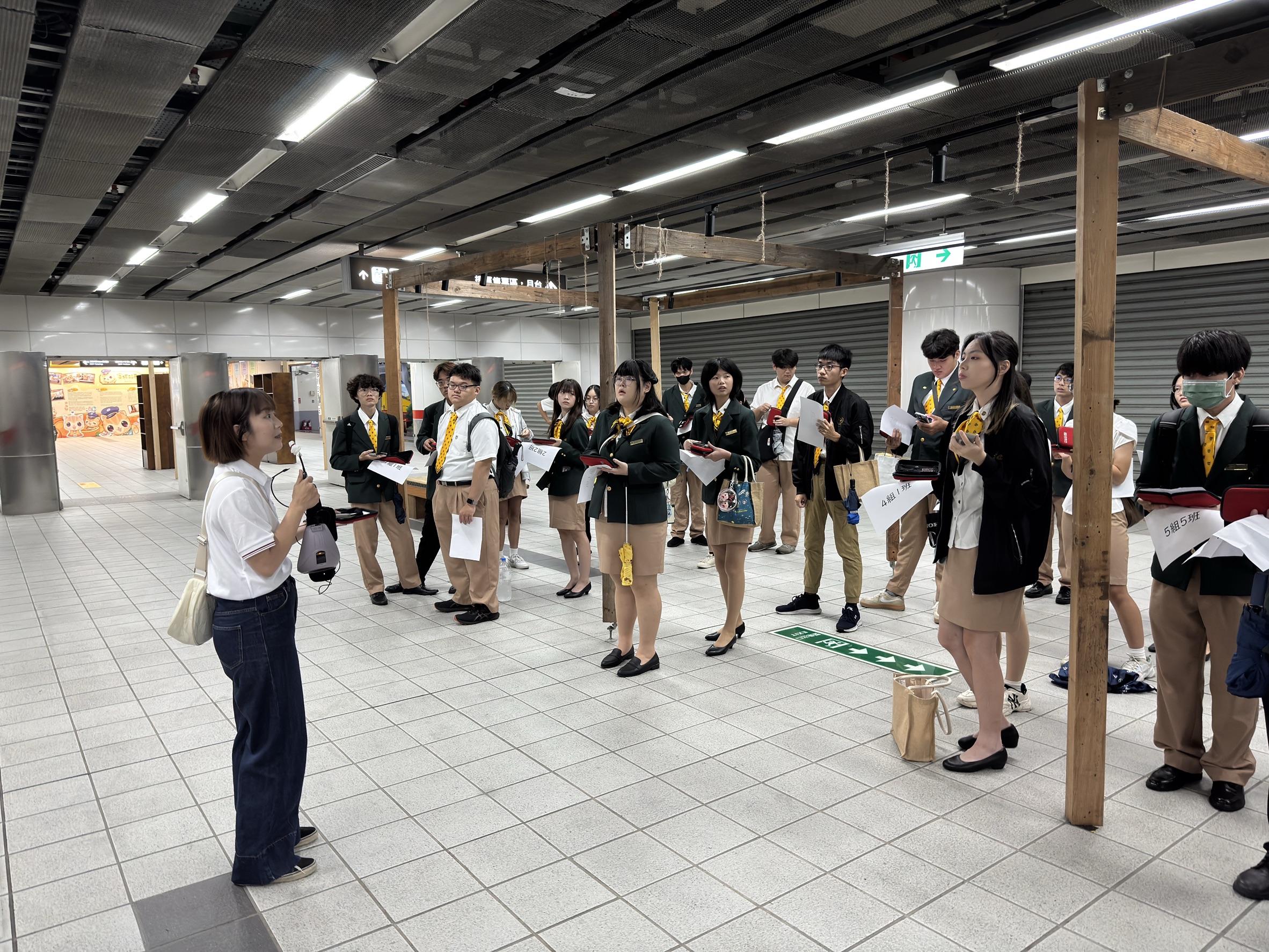 支援JTB旅行社小導遊活動－負責接待來自長野縣300多位高中生